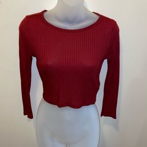 Forever21 Red midsleeve croptop